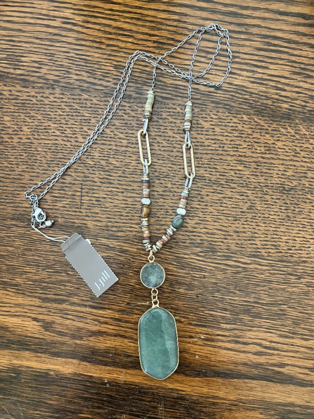 J Jill Long Stone Pendant with Stone Beads